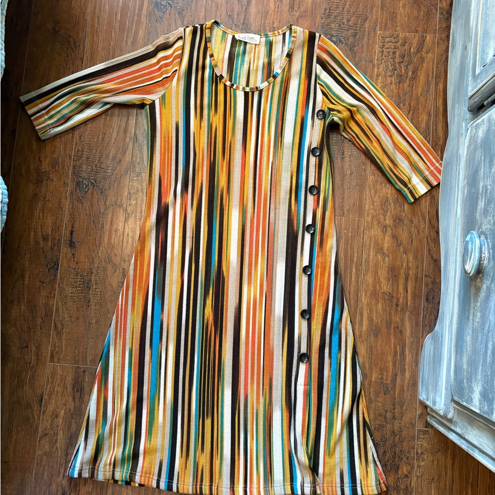 beachlunchlounge Striped Knit Top in Teal, Mustard, Coral, Olive